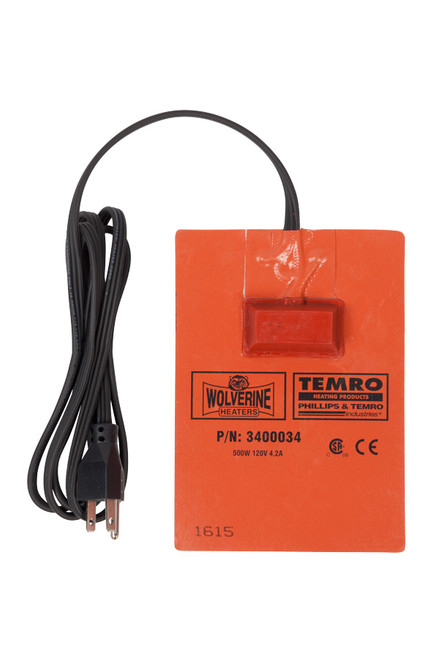 Silicone Pad, Adhesive - 500W, 120V, 4.2A - 5"(12.7 cm) x 7"(17.8 cm) CSA/CE | 5253400034