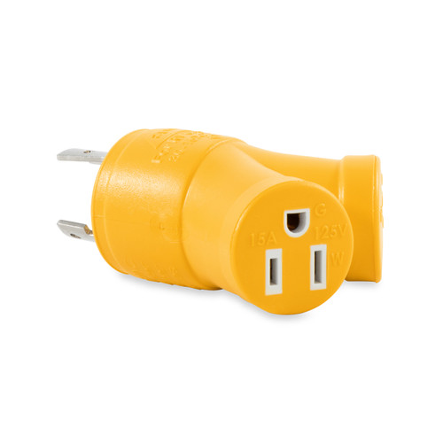 Power Grip 3-Prong Generator Adapter, 30AM/2x15AF, 125V/3750W, cETL | 49C55433