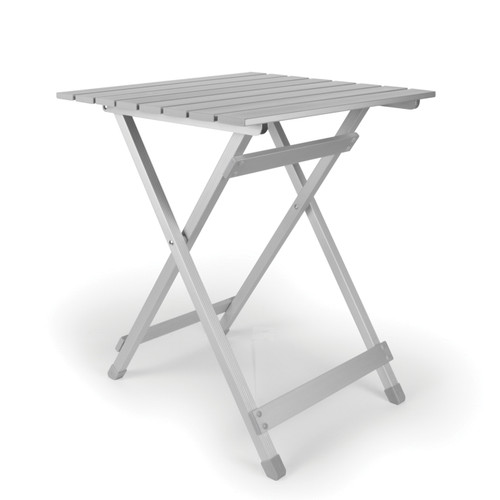 Fold-Away Side Table, Large, Aluminum | 49C51891