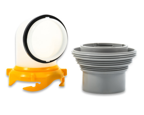 Revolution Bayonet Elbow- RV Sewer Hose Fitting with 4-in-1 Adapter | 49C39471