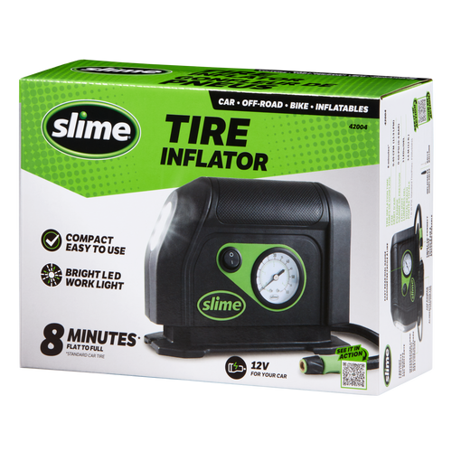 12V Tire Inflator with LED Light - 8 Minutes | SLM42004