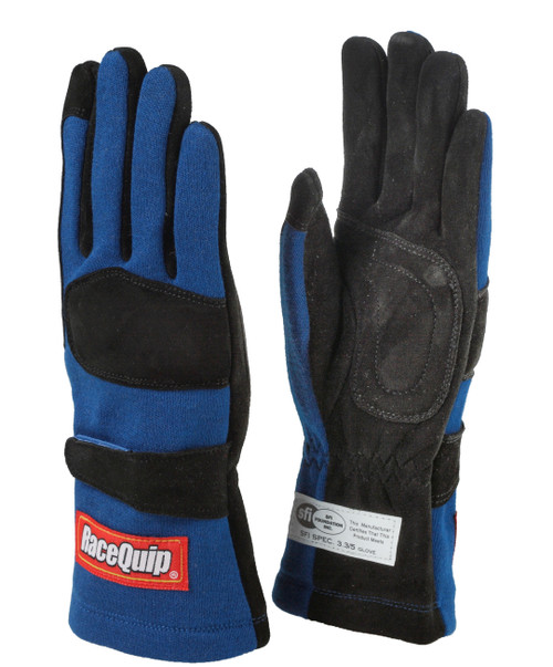 SFI-5 Double-Layer Racing Gloves, Blue - X-Large | 0RQ355026