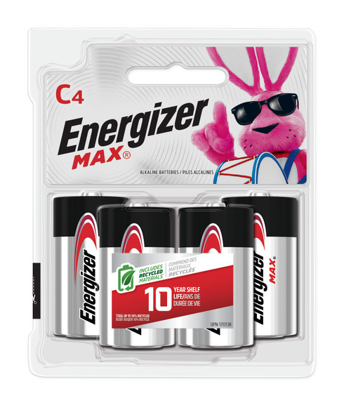 MAX C Batteries (4 Pack), C Cell Alkaline Batteries | EZRE93BP-4