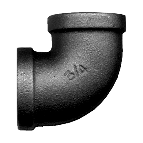 Black Iron 90º Elbow - 3/4 FPT | 027BI-100-E