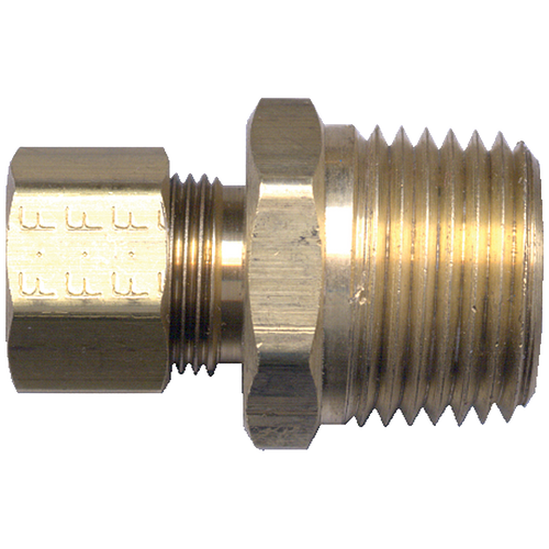 Brass Compression Adapter - 3/8 x 3/8 MPT | 02768-6C