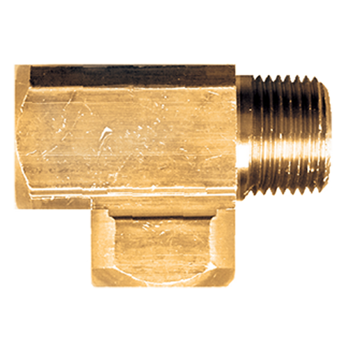 Brass Tee - 1/2 FPT x 1/2 MPT x 1/2 FPT - Extruded | 027X107-D