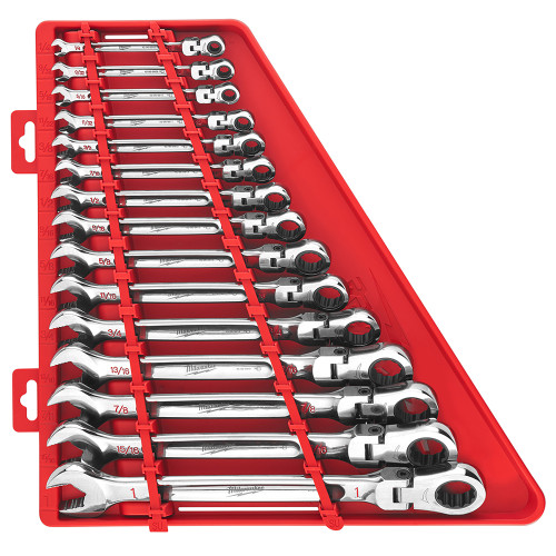 15Pc SAE Flex Head Ratcheting Combination Wrench Set | MET48-22-9413