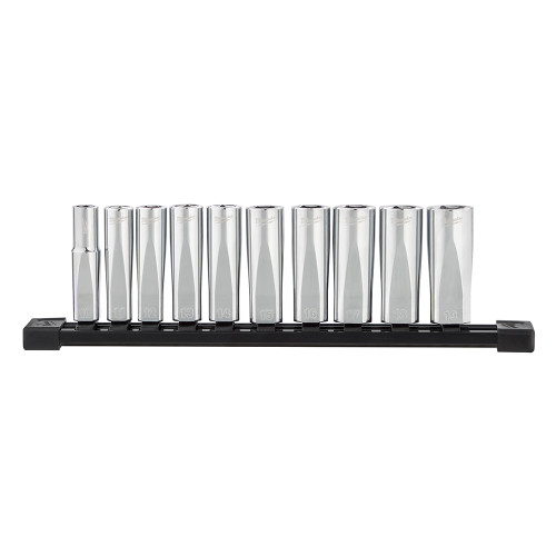 10pc 3/8" Metric Deep Well Sockets with FOUR FLAT Sides | MET48-22-9505