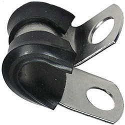 5 PCS 1-1/2" Rubber Insulated Stainless Steel Cable Clamp | 1137424-34