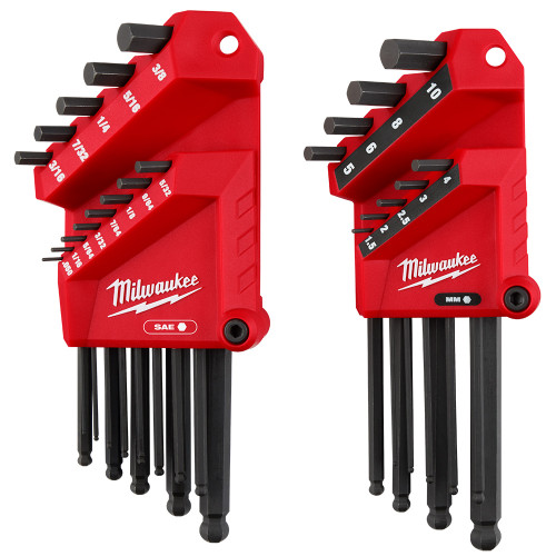 22-Key Ball End L-Style Hex Key Set - SAE/Metric | MET48-22-2187