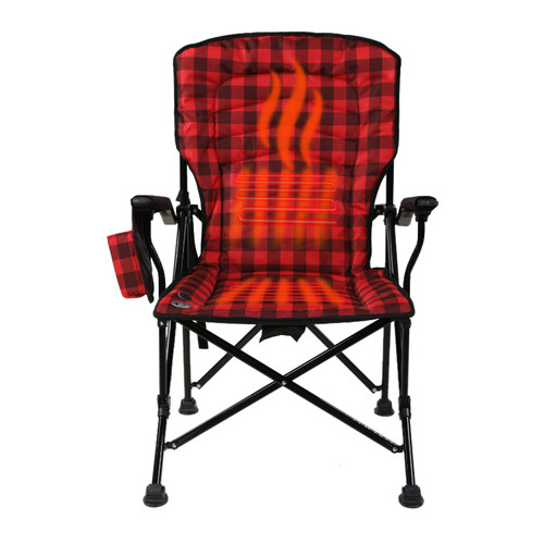 Switchback HEATED Chair w/ Power Bank & Bluetooth - Red/Black | 084887-KM-SBHC-RB