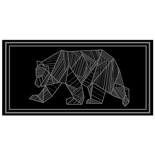 Outdoor Mat - Bear - 18' x 9' (Black/Grey) | 084481-KM-RVMB-GB-18