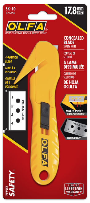 Concealed Blade Safety Knife w/ SKB-10 Replacement Blade | OLFSK-10