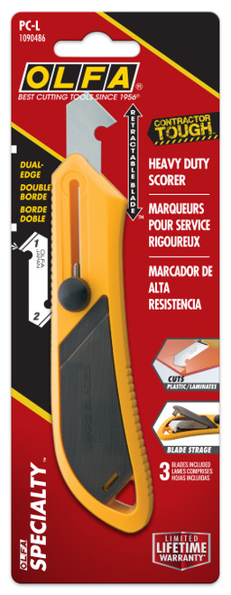 Plastic/Laminate Cutter with (3) PB-800 Replacement Blades | OLFPC-L