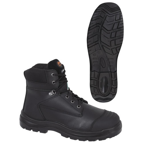 6" Leather Work Boot - Steel Toe/Plate - Black  - 9 | SWXV4610170-9