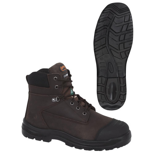 6" Leather Work Boot - Steel Toe/Plate - Brown - 8.5 | SWXV4610130-8-5