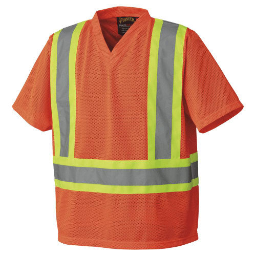 Hi-Vis Poly Mesh Safety T-Shirt - Hi-Vis Orange - L | SWXV1050450-L