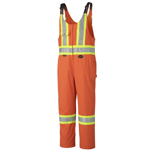 Hi-Vis Poly/Cotton Safety Overalls - Leg Zippers - Hi-Vis Orange - 44 | SWXV2030210-44