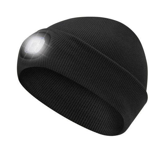 Knit Toque with LED Headlight - Black - O/S | SWXV4020940OS