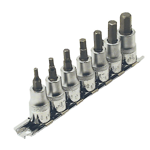 3/8" DR SAE 2" Long Hex Bit Socket Set - 7 pc | SWX601201