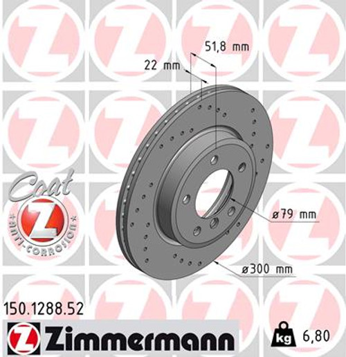 Sport Coat Z Brake Rotor | ZIM150.1288.52