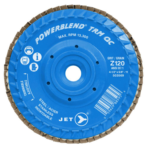 4-1/2 x 5/8-11 Z120 Powerblend TRM QC Zirconia Flap Disc | SWX503569