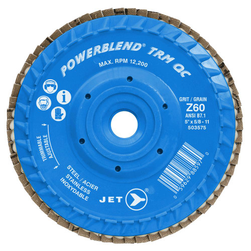 5 x 5/8-11 Z60 Powerblend TRM QC Zirconia Flap Disc | SWX503575