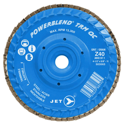 4-1/2 x 5/8-11 Z40 Powerblend TRM QC Zirconia Flap Disc | SWX503563