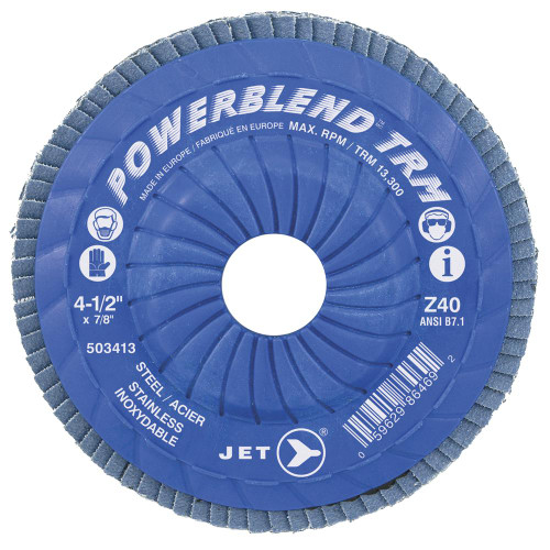 Z120 PowerBlend TRM T29 Trimmable Zirconia Flap Disc - 4-1/2" x 7/8" | SWX503419