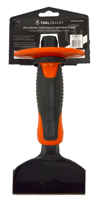 Brick Bolster Cold Chisel 4" with Hand Guard - Black Table | TCT77358