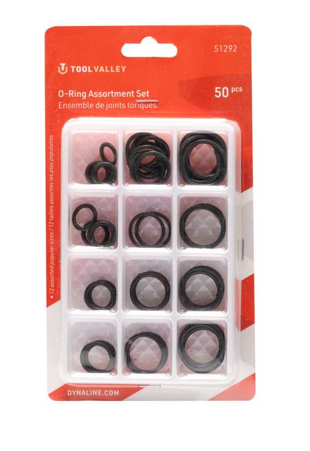 O-Ring Assortment Set, 50 Pcs - Red Table | TCT51292