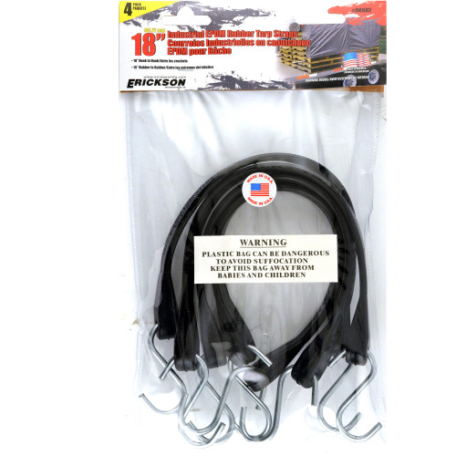 4 Pk 15"  Epdm Rubber Tarp Straps *Made In America | 35406602