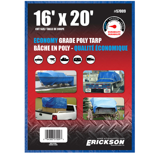 16'X20' Blue Economy Poly Tarp | 35457009