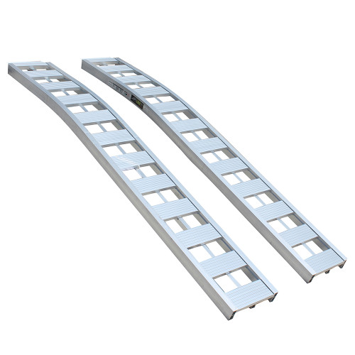 2 Pk 12"X90" Non Folding Arched Aluminum Ramp 3000 Lb (Per Pair) | 35407486