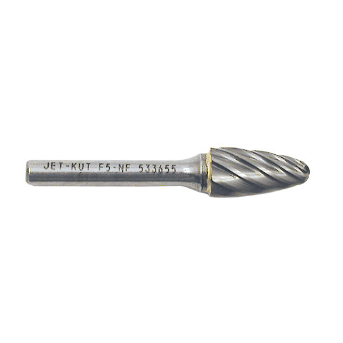 1/4" JET-KUT Round Nose Shape Bur - For Aluminum/Non-ferrous Materials | SWX533655