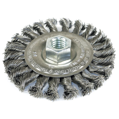 4 x 1/2 x 5/8-11NC Standard Face Knot Wire Wheel Threaded | SWX553327
