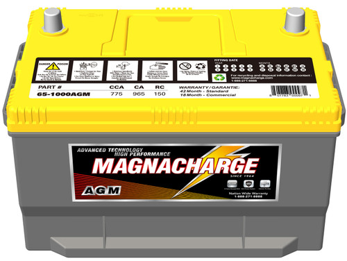 Battery, AGM, BCI Group 65, CCA 775 | MAG65-1000AGM
