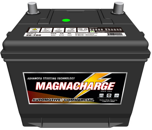 Battery, Top Terminal, BCI Group 26, CCA 550 | MAG26-700