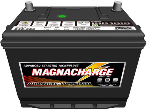 Battery, Top Terminal, BCI Group 124, CCA 750 | MAG24C-925