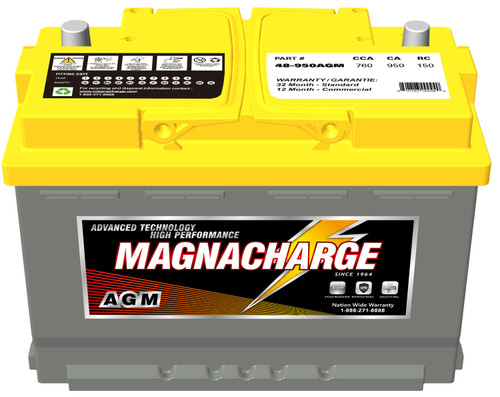 Battery, AGM, BCI Group 48, CCA 760 | MAG48-950AGM
