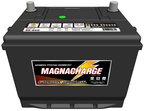 Battery, Top Terminal, BCI Group 86, CCA 550 | MAG86-650