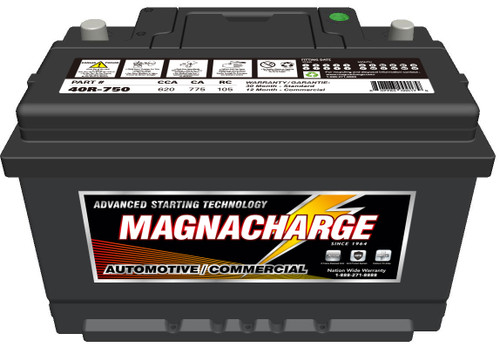 Battery, Top Terminal, BCI Group 40R, CCA 620 | MAG40R-750