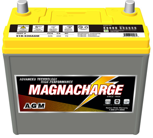 Battery, AGM, BCI Group 51R, CCA 430 | MAG51R-530AGM