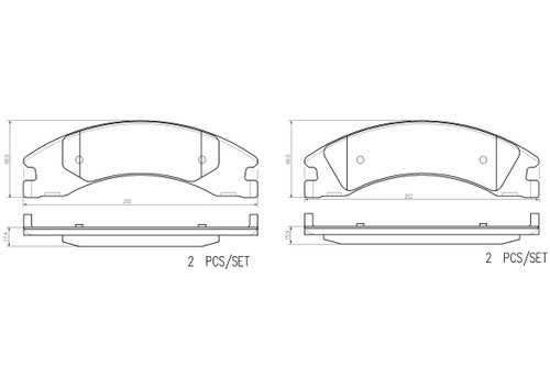 Premium Low-Met OE Equivalent Rear Disc Brake Pad Set | BBBP24230
