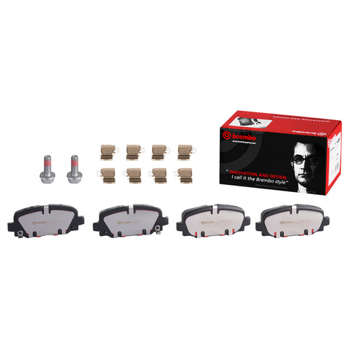 Premium NAO Ceramic OE Equivalent Rear Disc Brake Pad Set | BBBP37024N