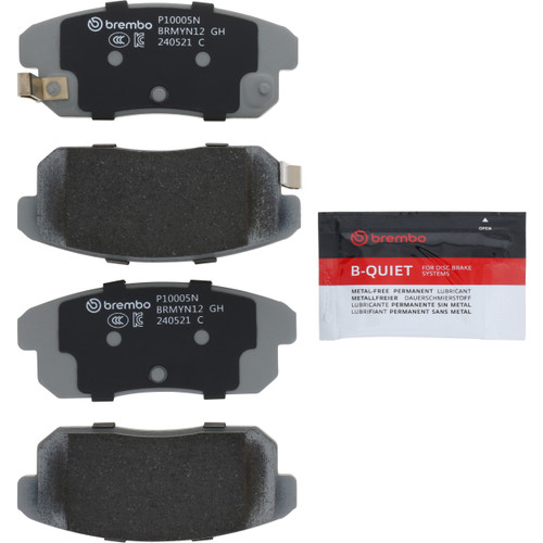 Premium NAO Ceramic OE Equivalent Rear Disc Brake Pad Set | BBBP10005N