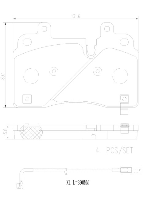 Premium Low-Met OE Equivalent Front Brake Pad Set | BBBP09026