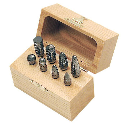 JET-KUT® Carbide Bur Set In Wooden Box - 8 pc | SWX533904