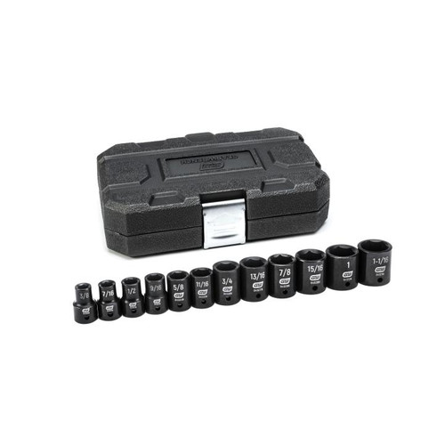 12 Piece 1/2" Drive 6 Point Standard Impact SAE Socket Set | APX84931N