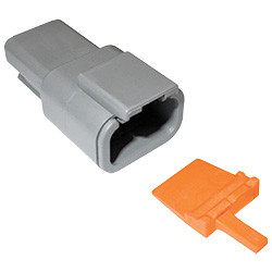 SET 3-Way Deutsch DTM Series Receptacle & Wedgelock | 1137932-91